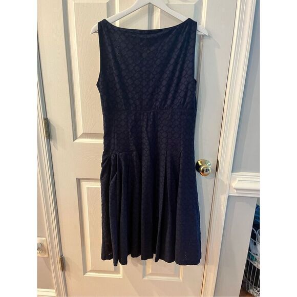 Lauren Ralph Lauren Navy Eyelet Lace Sun Dress sz 14 NWT - Picture 6 of 8